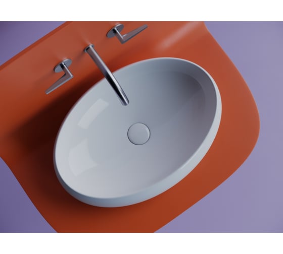 Умывальник-чаша накладная Ceramicanova Element овальная, 560х390х150 мм CN5033