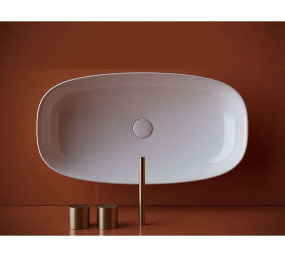Умывальник-чаша накладная Ceramicanova Element овальная, 700х375х140 мм CN5040