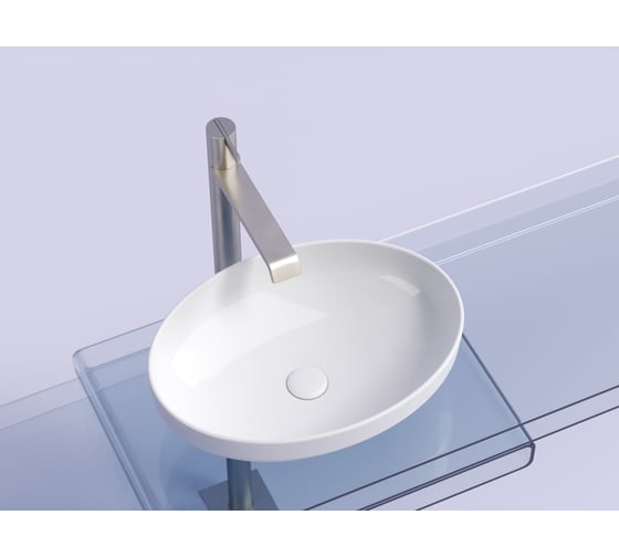 Умывальник-чаша накладная Ceramicanova Element овальная, 502х363х145 мм CN6056