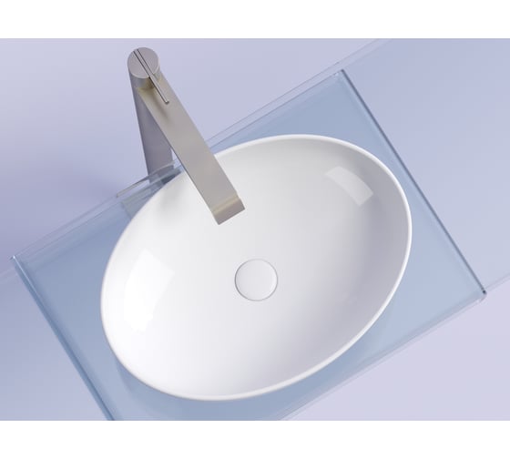 Умывальник-чаша накладная Ceramicanova Element овальная, 502х363х145 мм CN6056