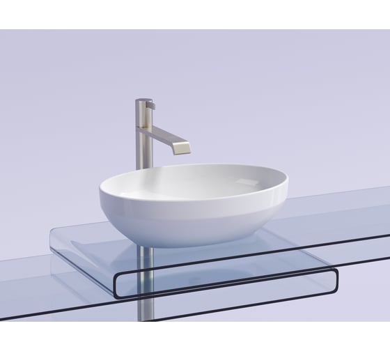 Умывальник-чаша накладная Ceramicanova Element овальная, 502х363х145 мм CN6056