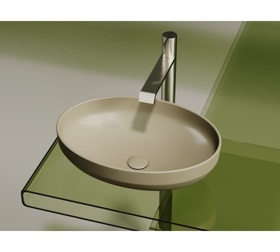 Умывальник-чаша накладная Ceramicanova Element овальная, цвет капучино матовый, 502х363х145 мм CN6056MC