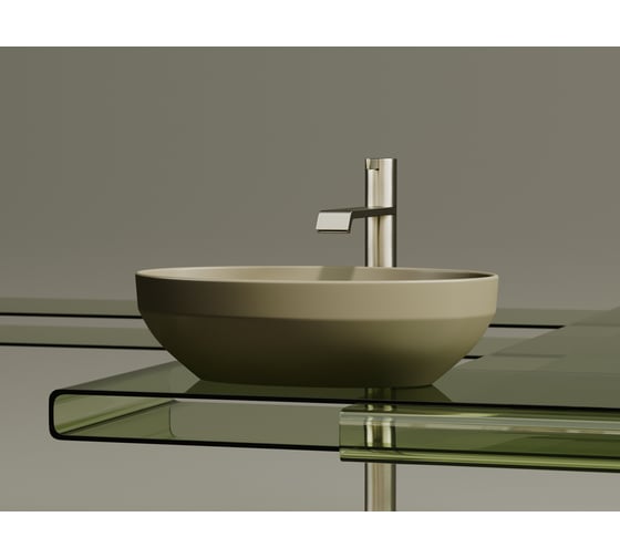 Умывальник-чаша накладная Ceramicanova Element овальная, цвет капучино матовый, 502х363х145 мм CN6056MC