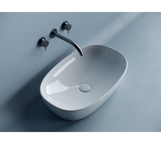 Умывальник-чаша накладная Ceramicanova Element овальная, 600х380х140 мм CN5039