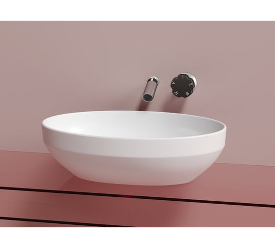 Умывальник-чаша накладная Ceramicanova Element овальная, цвет белый матовый, 502х363х145 мм CN6056MW