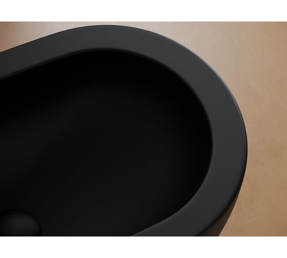 Подвесное биде Ceramicanova Uno, 1 отверстие под смеситель, с крепежом для полностью скрытого монтажа, цвет черный матовый CN11002MB