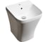 Раковина моноблок подвесная Ceramicanova DION с отверстием под смеситель, со сливом переливом CN6067 1
