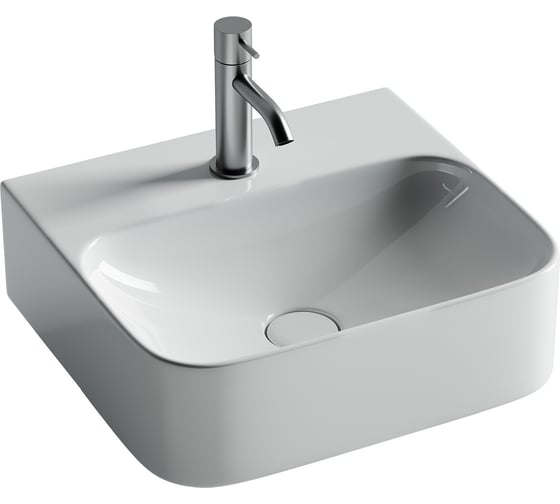 Умывальник Ceramicanova AURA с 1 отверстием для смесителя, без перелива 430_390_135мм CN2005