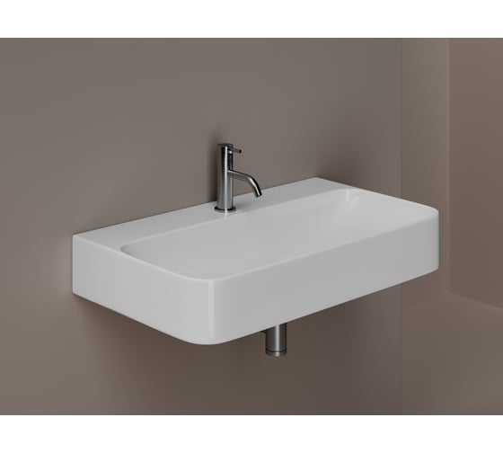 Умывальник Ceramicanova AURA с 1 отверстием для смесителя, без перелива 800_470_135мм CN2006