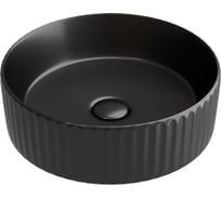 Накладная чаша умывальник Ceramicanova Element круглая (цвет черный матовый) 360_360_115мм CN6057MB