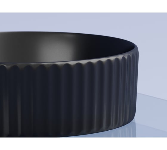 Накладная чаша умывальник Ceramicanova Element круглая (цвет черный матовый) 360_360_115мм CN6057MB