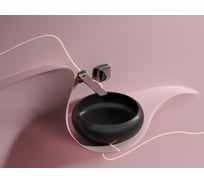Накладная чаша умывальник Ceramicanova Element круглая (цвет черный матовый) 360_360_120 мм CN6050MB