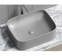 Накладная чаша умывальник Ceramicanova Element прямоугольная (цвет антрацит матовый) 505_380_150мм CN6052MH