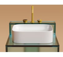 Накладная чаша умывальник Ceramicanova Element прямоугольная (цвет белый матовый) 505_380_150мм CN6052MW