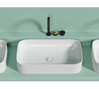 Накладная чаша умывальник Ceramicanova Element прямоугольная (цвет белый матовый) 705_380_150мм CN6054MW