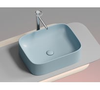 Накладная чаша умывальник Ceramicanova Element прямоугольная (цвет голубой матовый) 505_380_150мм CN6052ML