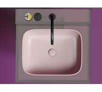 Накладная чаша умывальник Ceramicanova Element прямоугольная (цвет розовый матовый) 505_380_150мм CN6052MP