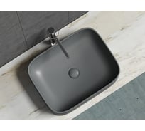 Накладная чаша умывальник Ceramicanova Element прямоугольная (цвет темный антрацит матовый) 505_380_150мм CN6052MDH