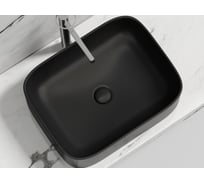 Накладная чаша умывальник Ceramicanova Element прямоугольная (цвет черный матовый) 505_380_150мм CN6052MB