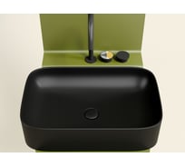 Накладная чаша умывальник Ceramicanova Element прямоугольная (цвет черный матовый) 605_380_122мм CN6053MB