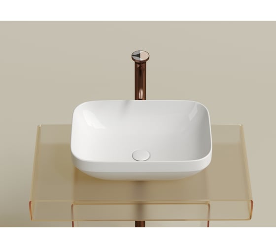 Накладная чаша умывальник Ceramicanova Element прямоугольная 500_359_145 мм CN6055