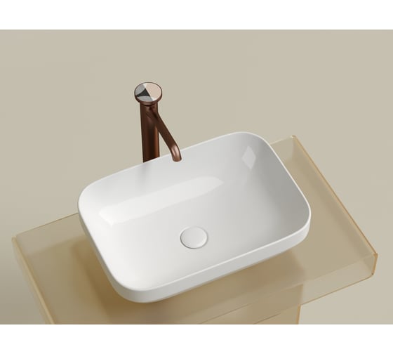 Накладная чаша умывальник Ceramicanova Element прямоугольная 500_359_145 мм CN6055