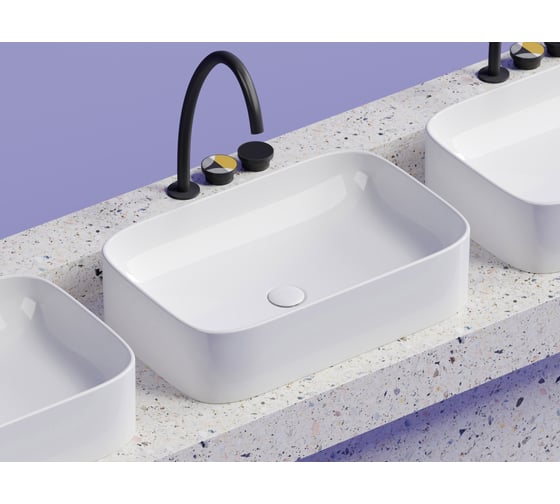 Накладная чаша умывальник Ceramicanova Element прямоугольная 605_380_150мм CN6053