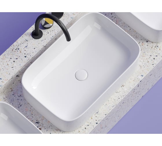 Накладная чаша умывальник Ceramicanova Element прямоугольная 605_380_150мм CN6053