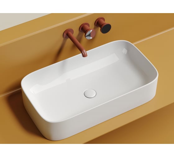 Накладная чаша умывальник Ceramicanova Element прямоугольная 705_380_150мм CN6054