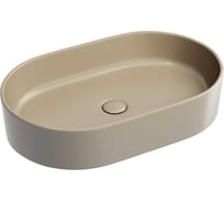 Умывальник-чаша накладная Ceramicanova Element овальная, цвет капучино матовый, 608х385х122 мм CN6048MC