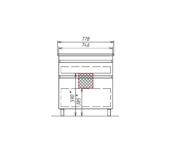 Комплект тумба с раковиной GARDA PIANO 80 с раковиной Эйфория 80 белый/серый PN-Tn80W/Gr