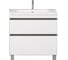 Комплект тумба с раковиной GARDA PIANO 80 с раковиной Эйфория 80 белый/серый PN-Tn80W/Gr 1