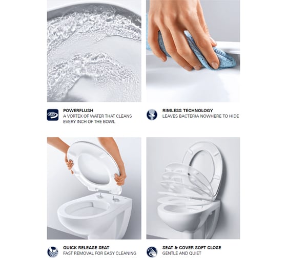 Унитаз напольный для бачка Grohe Essence Ceramic внешнего монтажа 3957200H