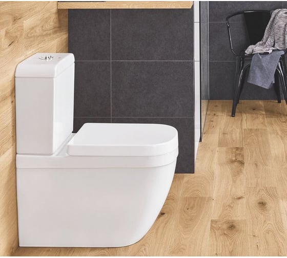 Напольный унитаз Grohe Euro Ceramic комплект: безободковая чаша, бачок, сиденье 39462000