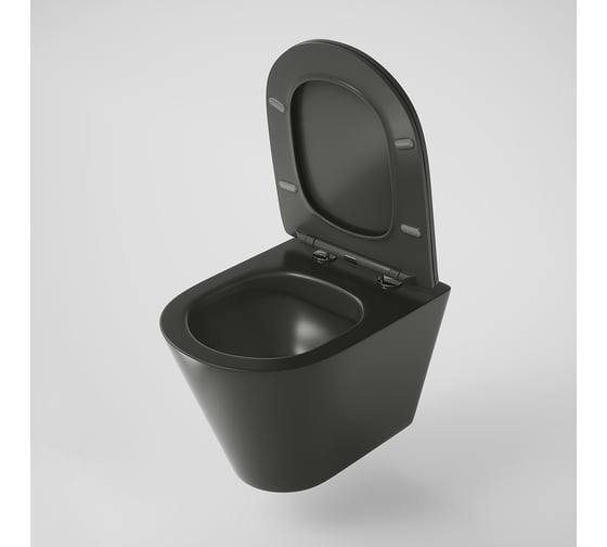Унитаз Grossman (480х360х360) подвесной, безободковый, черный, матовый, с тонкой крышкой GR-4477BMS