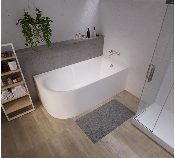 Пристенная ванна Grossman Cristal 75x150x56 см GR-2201R
