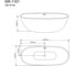 Отдельно стоящая ванна Grossman Fly 165x75x59 см GR-1101 3