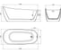 Отдельно стоящая ванна Grossman Galaxy 170x75x72 см GR-1403MB 5