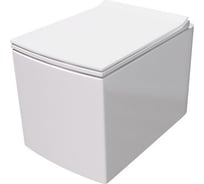 Унитаз Grossman (510х350х360) белый, подвесной безободковый, с тонкой крышкой, 1 место GR-4460S