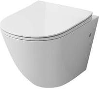 Унитаз Grossman (520х360х375) подвесной, безободковый, смыв торнадо бесшумный,1 место GR-4411SQ