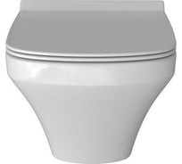 Унитаз Grossman (540х370х365) белый, подвесной безободковый, с тонкой крышкой, 1 место GR-4440S