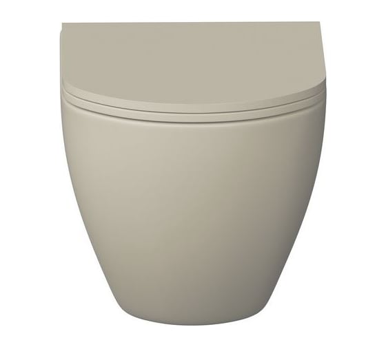 Унитаз Grossman Color (485х360х375) бежевый матовый, подвесной безободковый, с тонкой крышкой GR-4455BEMS
