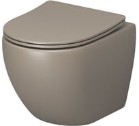 Унитаз Grossman Color (485х365х360) светло-коричневый матовый, подвесной, безободковый, GR-4455BRLMS