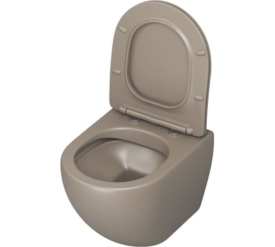 Унитаз Grossman Color (485х365х360) светло-коричневый матовый, подвесной, безободковый, GR-4455BRLMS