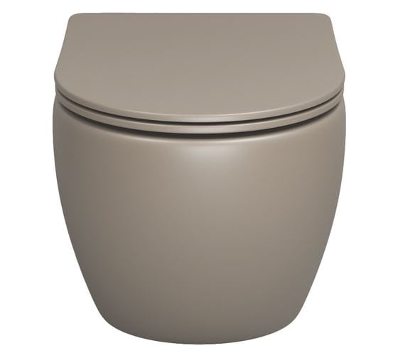 Унитаз Grossman Color (485х365х360) светло-коричневый матовый, подвесной, безободковый, GR-4455BRLMS