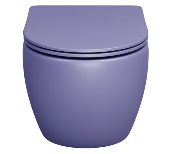 Унитаз Grossman Color (485х365х360) фиолетовый матовый, подвесной безободковый, 1 место GR-4455LIMS
