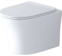 Унитаз Grossman Style 490х365х355 мм, подвесной, безободковый, с тонкой крышкой GR-4475S