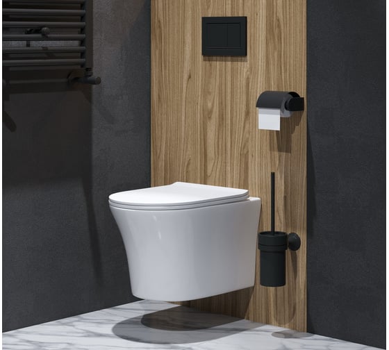 Унитаз Grossman Style 490х365х355 мм, подвесной, безободковый, с тонкой крышкой GR-4475S