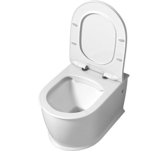 Унитаз Grossman Retro 545х370х360 мм, белый матовый, подвесной, безободковый, с тонкой крышкой GR-4482MS