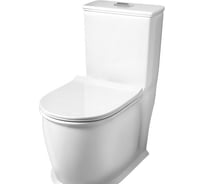 Унитаз Grossman Retro 670х350х825 мм, моноблок, напольный, безободковый, с тонкой крышкой GR-4492S
